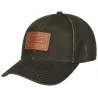 Vintage Brown Leather Patch Baseball Cap - Stetson - ref 23238