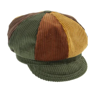 Multicolor Velvet Newsboy Cap - Faustmann ref 21254