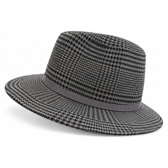 Windsor Gray & Black Wool Fedora Hat – Traclet