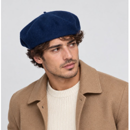 Authentic Blue Wool Beret - Laulhère