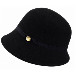 Chapeau Cloche Zaus Feutre Laine Noir - Traclet