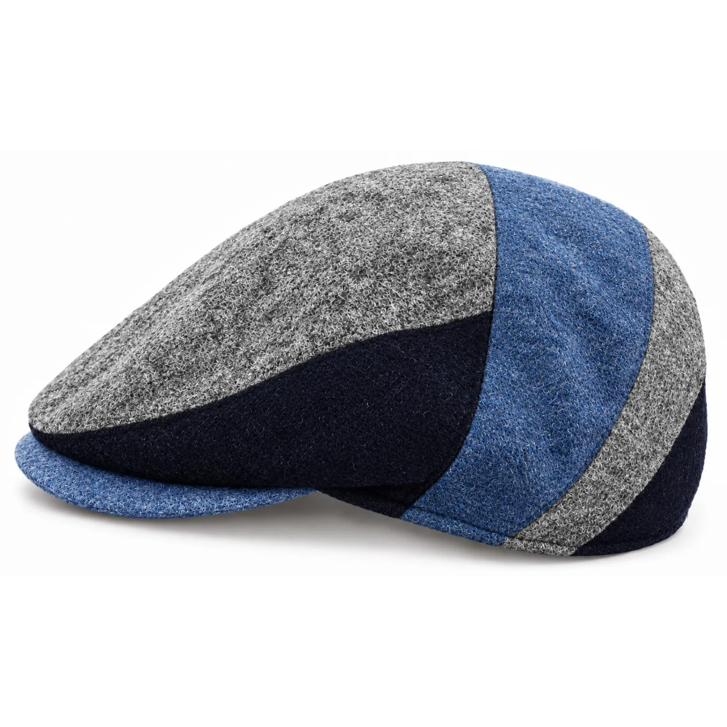 Vincent Patchwork Virgin Wool Flat Cap - Traclet | Ref: 19190 | Traclet Hat Shop