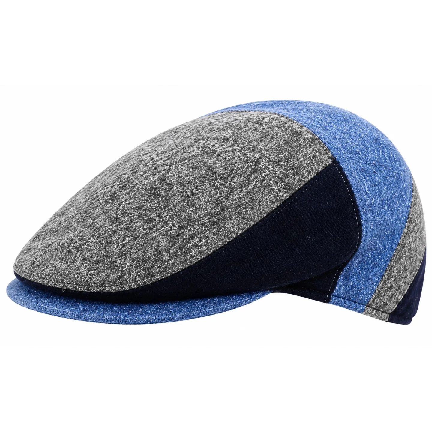 Vincent Patchwork Virgin Wool Flat Cap - Traclet | Ref: 19190 | Traclet Hat Shop