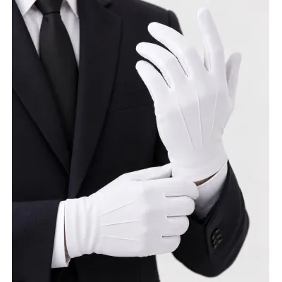 White Cotton Parade Gloves - Glove Story Reference: 21695| Chapellerie Traclet