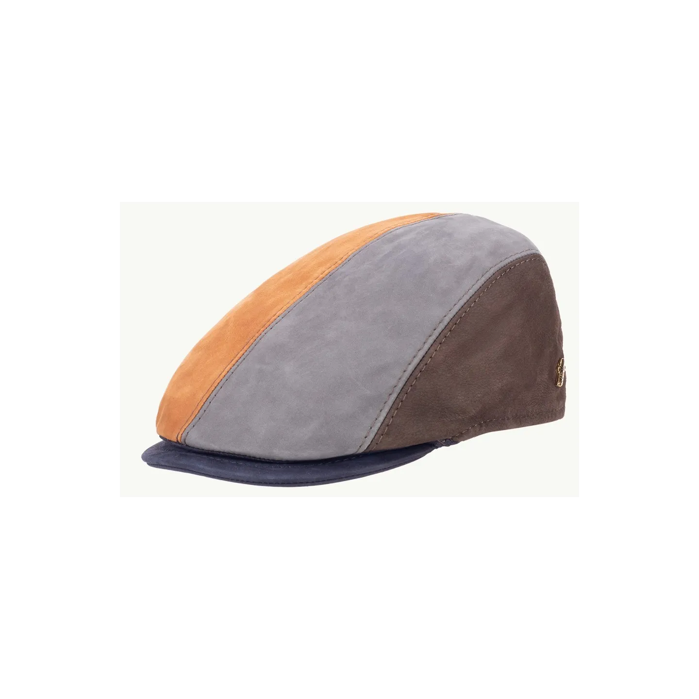 Casquette Plate Roma Patchwork Cuir- Traclet Reference : 24716| Chapellerie Traclet