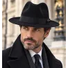 Black Beaver Fur Felt Hat Beaver - Borsalino Reference: 6425 | Traclet Hat Shop