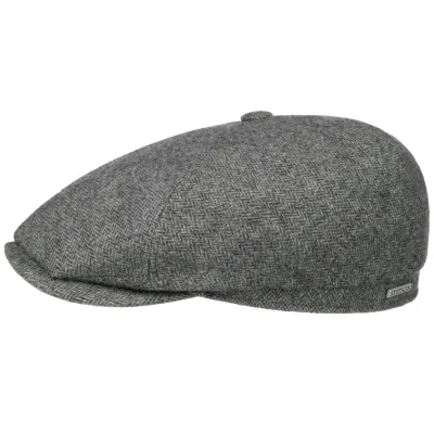 Casquette Brooklin Édimbourg Herringbone Grise – Stetson Reference : 24723| Chapellerie Traclet