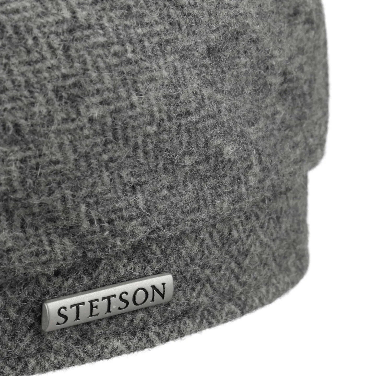 Casquette Brooklin Édimbourg Herringbone Grise – Stetson Reference : 24723| Chapellerie Traclet