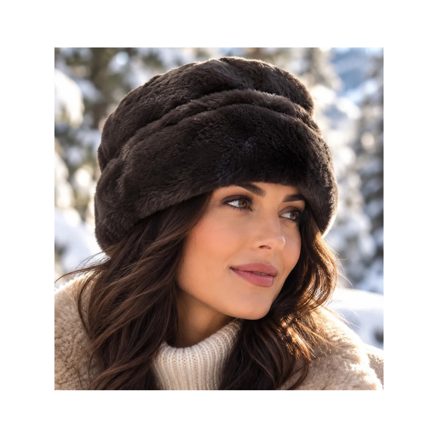 Black Faux Fur Cherrybush Beanie - Barts Reference: 8629 | Traclet Hat Shop