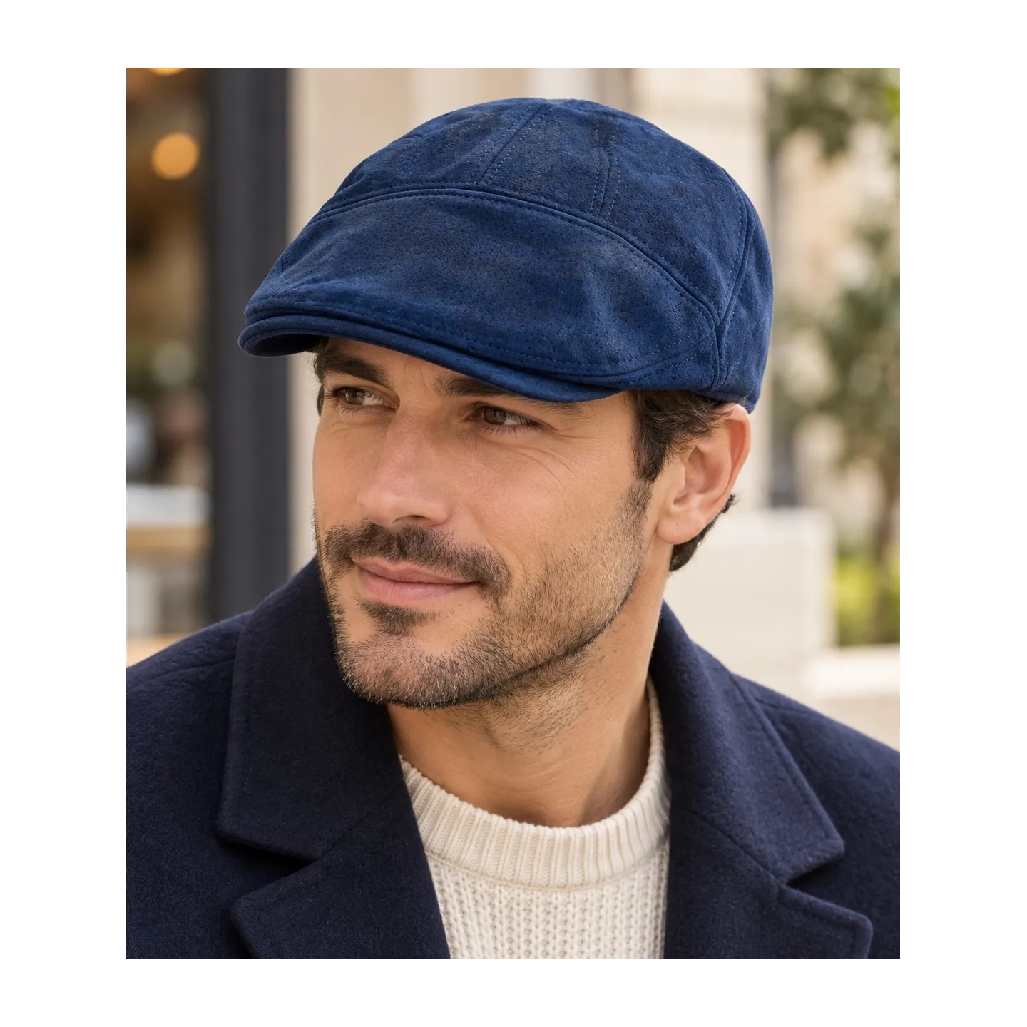 Ralph Black Leather Cap - Traclet Reference: 4481 | Traclet Hat Shop
