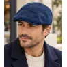 Casquette Plate Ralph Cuir bleue  - Traclet  Reference : 24744| Chapellerie Traclet