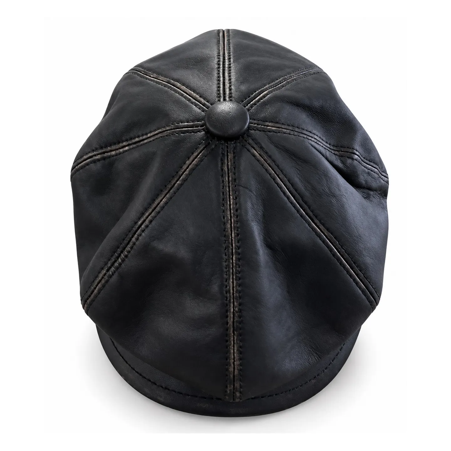 Brown Leather Newsboy Cap - Aussie Apparel Reference: 6466 | Chapellerie Traclet