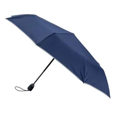 Parapluie Femme Marine Finition Rayures - Piganiol  Reference : 24749| Chapellerie Traclet