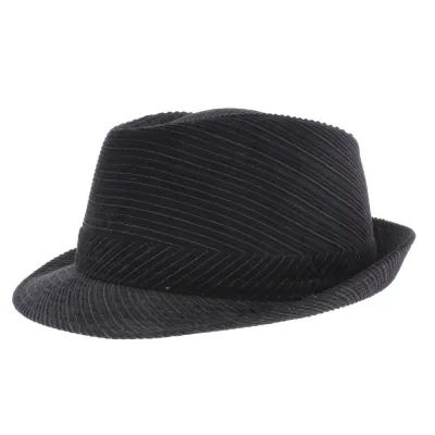 Chapeau trilby velours noir