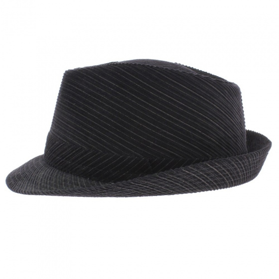 Chapeau trilby velours noir