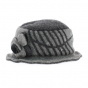 Boiled wool hat with flower