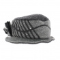 Boiled wool hat with flower