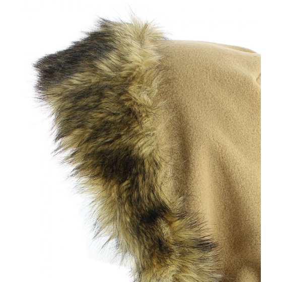 Capuche polaire beige