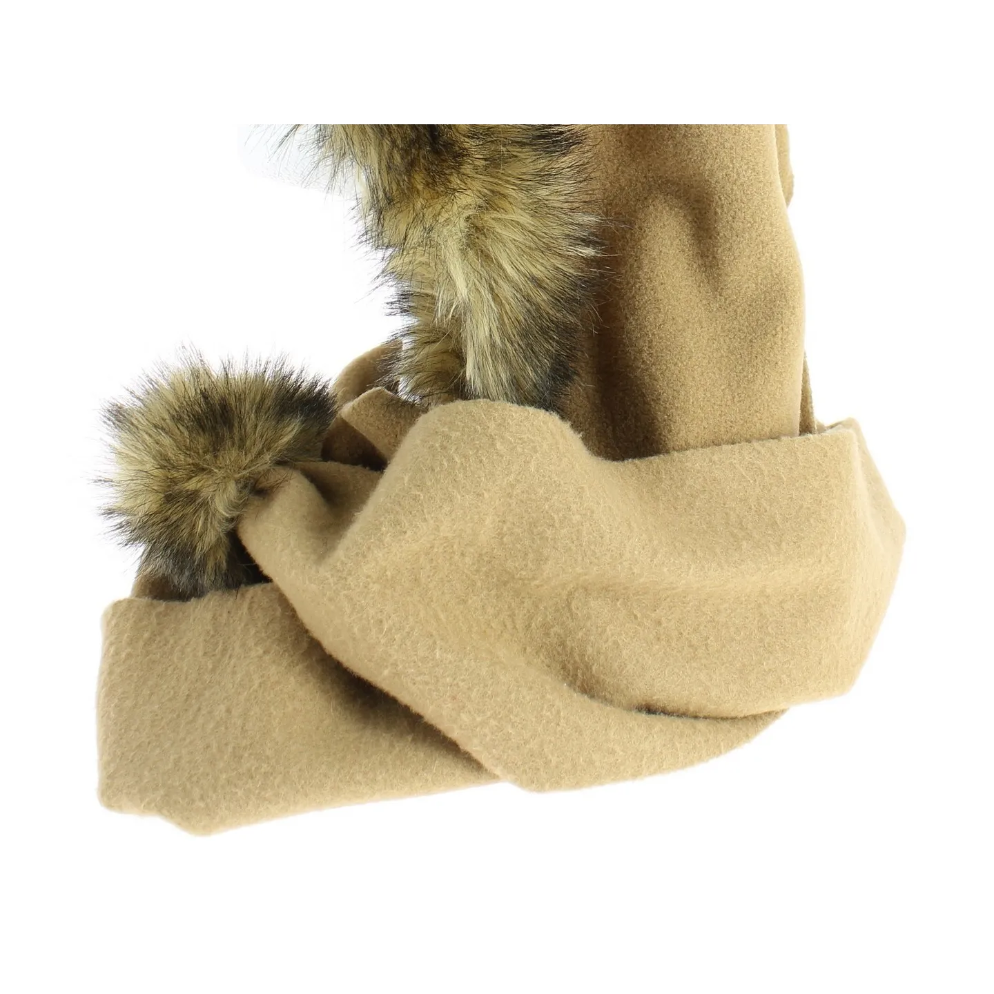 Capuche polaire beige