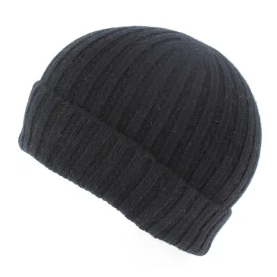 Black cashmere hat