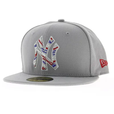 Grey cap NY zag stitch neygan
