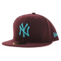 NY seas cont burgundy cap NewEra