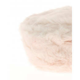 Toque fourrure courchevel enfant rose