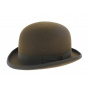 brown rabbit hair bowler hat