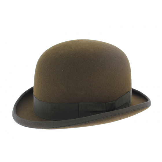 brown rabbit hair bowler hat