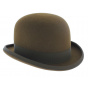 brown rabbit hair bowler hat