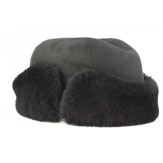 Toque Homme véritable fourrure noir