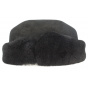 Genuine black fur man's hat