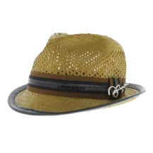 chapeau trilby Carlos Santana beige