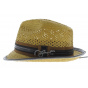 carlos Santana beige trilby hat