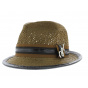 carlos Santana brown trilby hat