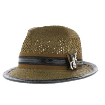 chapeau trilby Carlos Santana marron