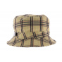 Beige checkered bob