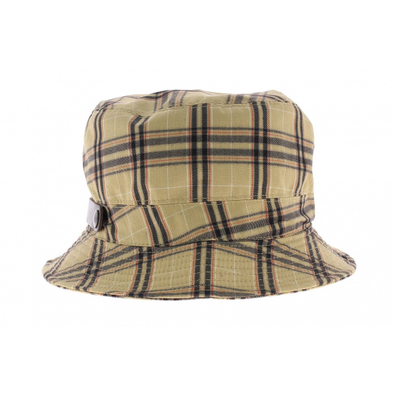 Bob à carreaux beige