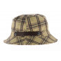 Beige checkered bob