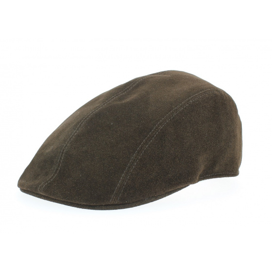 Caloway Brown leather cap by Traclet
