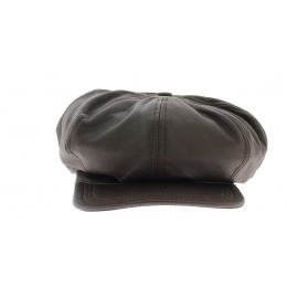 Montagny dark brown leather cap
