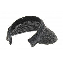 Black straw visor Dunewood - Betmar