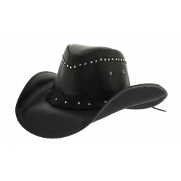 Chapeau rodéo cuir Bullhide Burnt dust noir