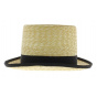 Straw Top Hat Black Ribbon 