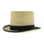 Straw Top Hat Black Ribbon 