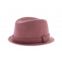 Chapeau petit bord rose
