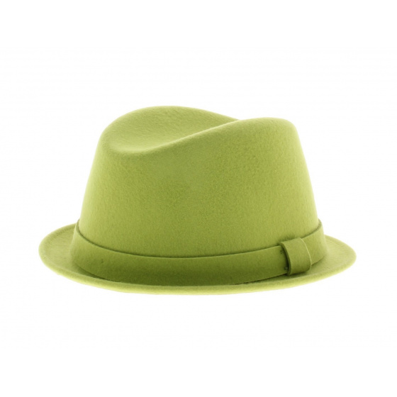 Chapeau petit bord vert