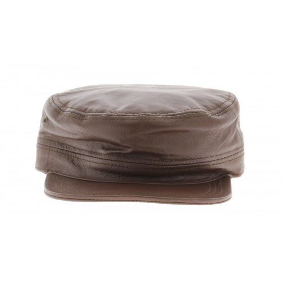 Cuban leather cap - Booster Light brown
