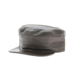 Cuban leather cap - Booster Dark brown