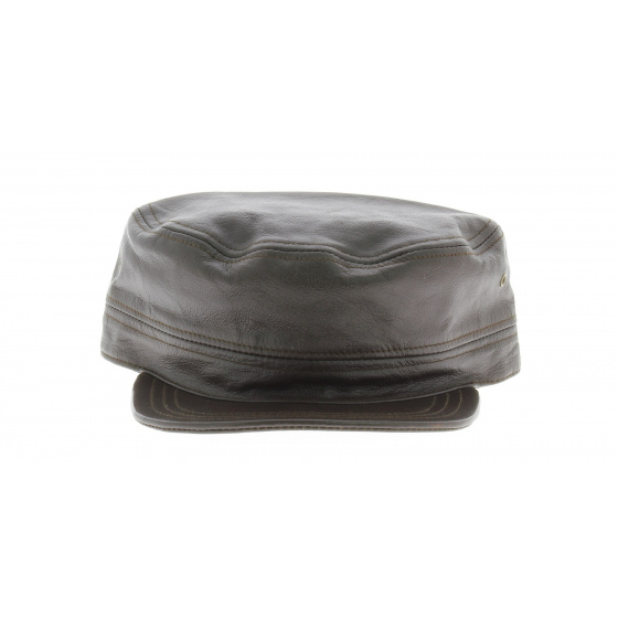 Casquette cubaine cuir - Booster Marron foncé Casquette cubaine cuir - Booster Marron foncé